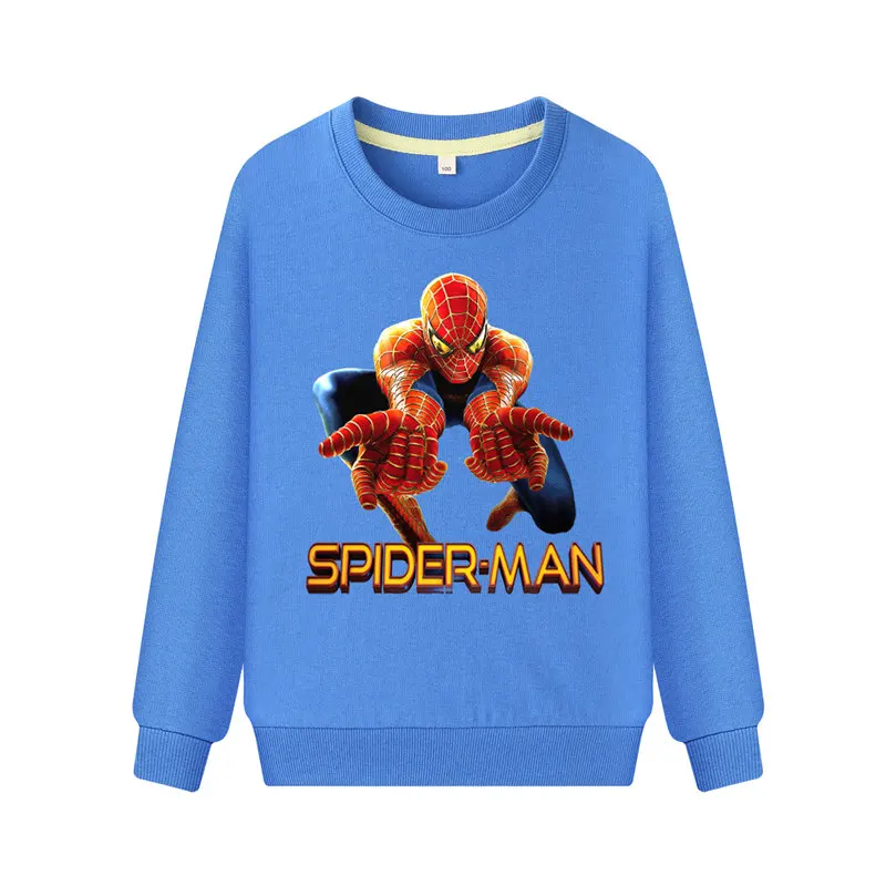 Kids New Cartoon Spiderman Hero Print Sweatshirts Sports Long Sleeve Hoodies Boys Girls Autumn 100%Cotton Hoodie Coats WK132 (5)