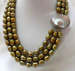 

Miss charm Jew.530 3Strands' Freshwater Pearl MABE Clasp Necklace