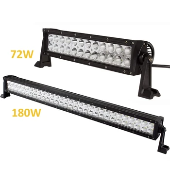 

72W/180W LED Light Bar For 12V 24V Offroad Truck Car Boat 4WD Tractor 4x4 Trailer SUV ATV 13.5/33 Inch Combo Beam Work Light