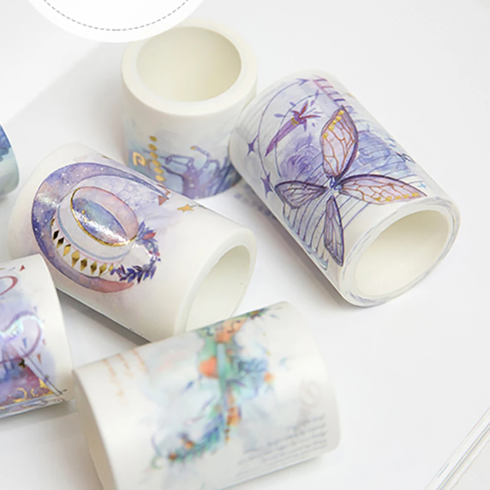 

New Arrival 3M Gold Stamping Washi Paper Tape Scrapbooking Sticker Decorative DIY Masking Tape Sticker Drop Shipping