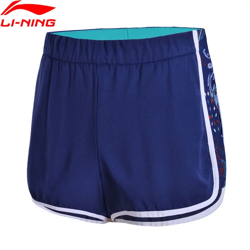 

Li-Ning Women The Trend Sports Shorts Regular Fit 100% Polyester Breathable Comfort LiNing Beach Shorts AKSN082 WKD585