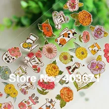 Новинка 1 шт./компл. Забавный цветочный узор стиль бумажная наклейка для скрапбукинга украшения этикетки оптом