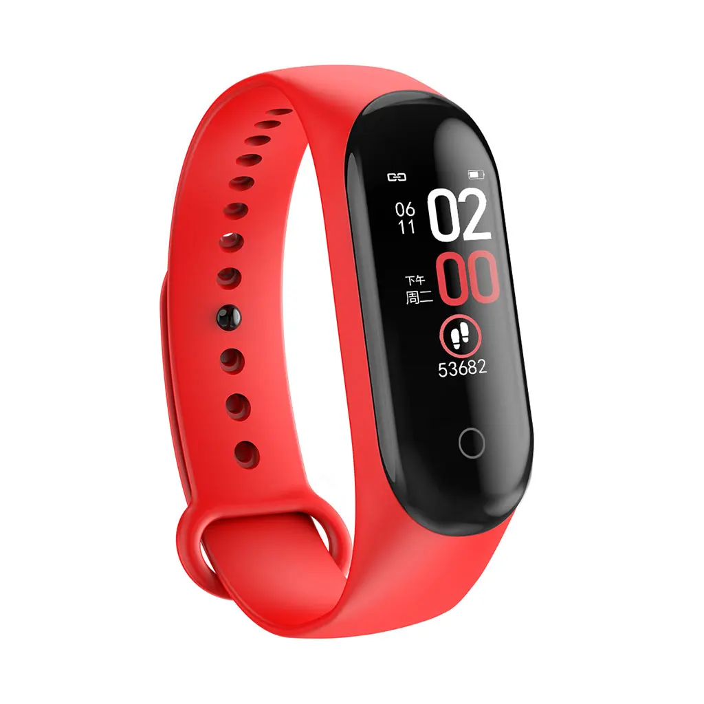 

Premium New M4 Colorful Screen Blood Pressure Heart Rate Monitor Fitness Tracker Waterproof Wristband Smart Bracelet
