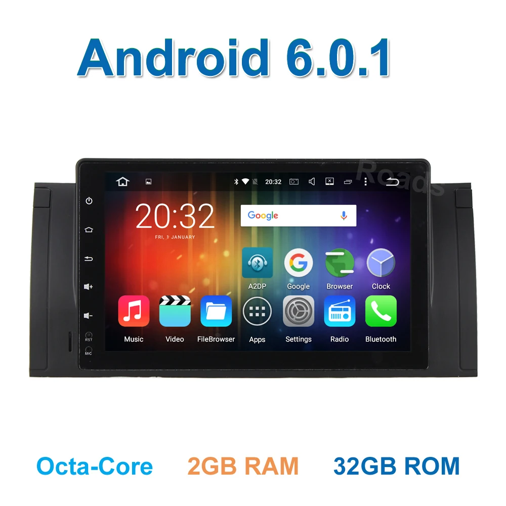 9 font b Android b font 6 0 eight core Car DVD multimedia for BMW E46