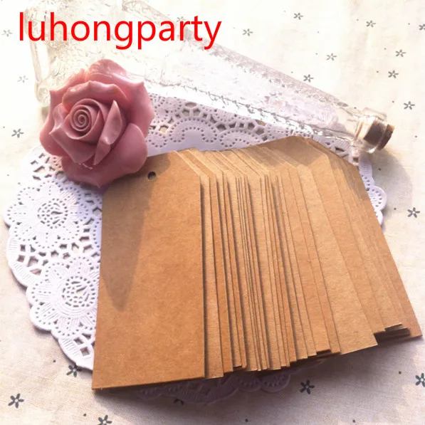 

4.5*9.5cm Antique Kraft Paper Gift Cards/Tags with Swirl Edges for Wedding Decoration Card Scrapbooking Paper Crafts 100pcs