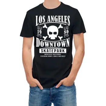

T Shirt Los Angeles Skatepark Skull Shirt 2018 Fashion Men Top Tee New T-Shirt Men Fashion Tee Shirts Top Tee Funny