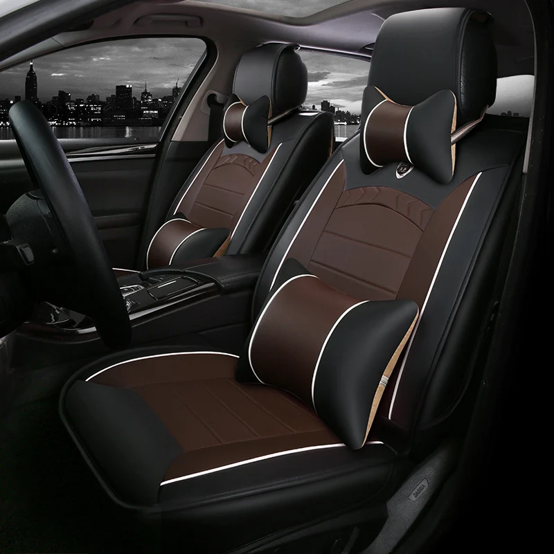 Good quality & Free shipping! Full set car seat covers + Steering wheel