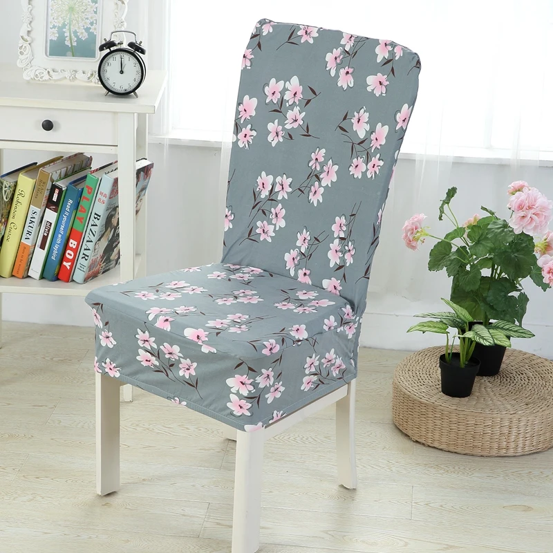 

Chair Cover elastic Printing seat chair covers Restaurant banquet hotel home decoration Universal Chair Cover