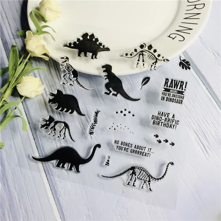 Clear stamps for Scrapbooking Dinosaur Fossil 15*15 146