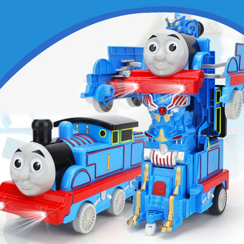 

Thomas&Friends 1:12 one-button deformation remote control deformation Thomas God of War robot with light music remote cars toy