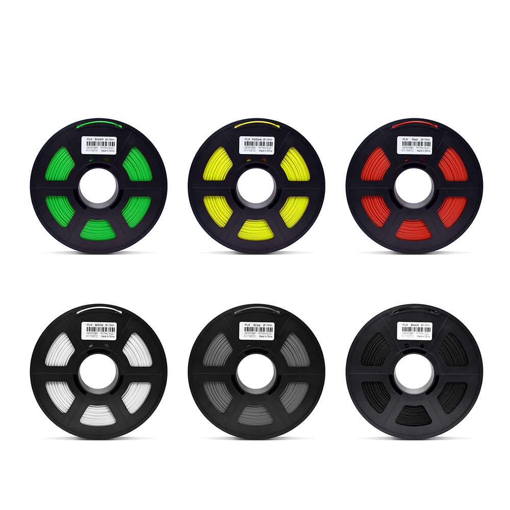 0.5KG 3d printing Material filament PLA 1.75mm White/Black/Red/Yellow/Green for a6 a8 ender-3 CR-10 CR-10S pro 3D printer parts |