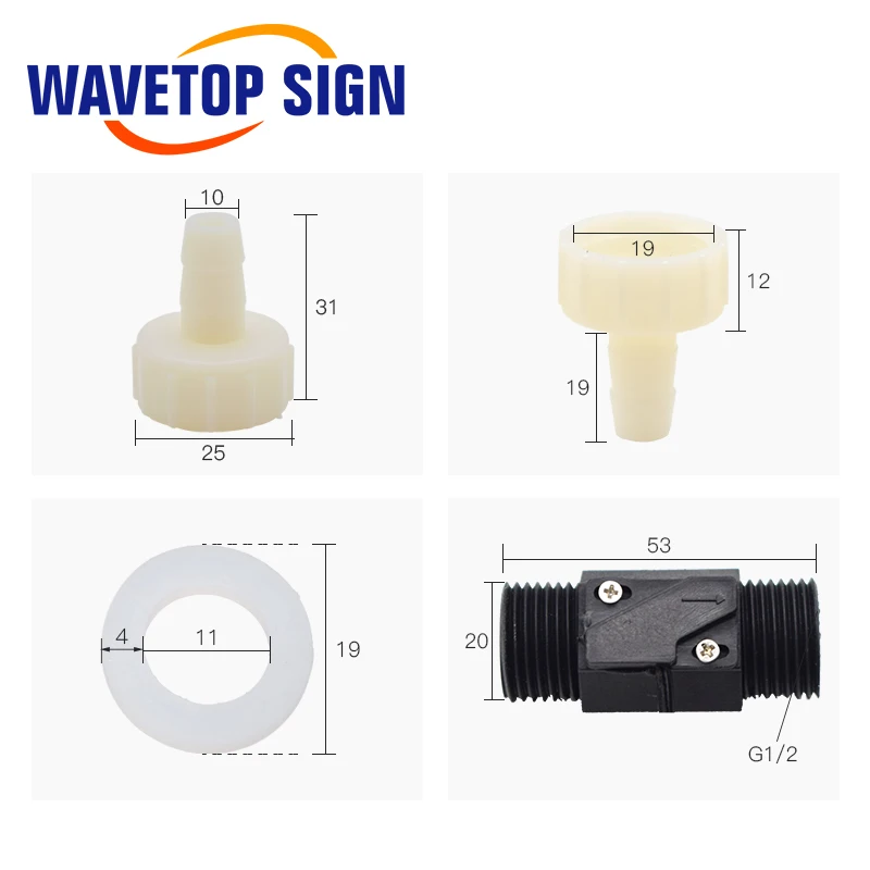 WaveTopSign реле протока воды Sens: 8/10 мм защита для CO2 лазерный станок для гравировки и резки