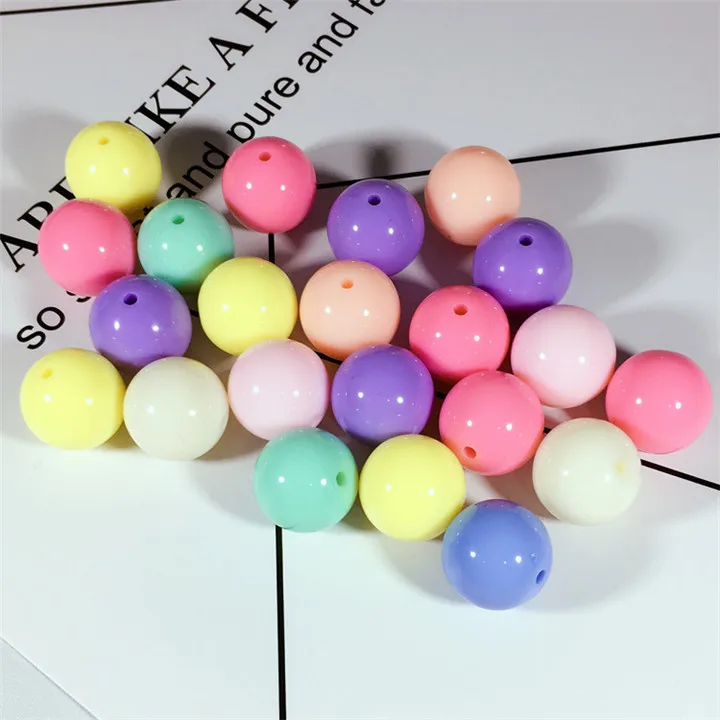4  Multicolor Round Beads Diy Hand Made Beaded Bracelet Necklace Jewelry Making Candy Color Loose Beads Diy Clothing Accessories