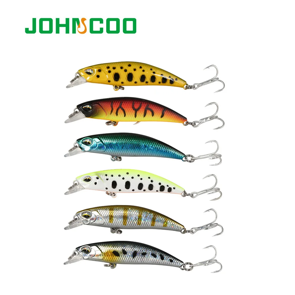 

Johncoo JERKBAIT 60SR Fishing Lure 60mm 4.5g Sinking Minnow Wobbler Hard Lure Bass Pike peche isca artificial Bait Tackle