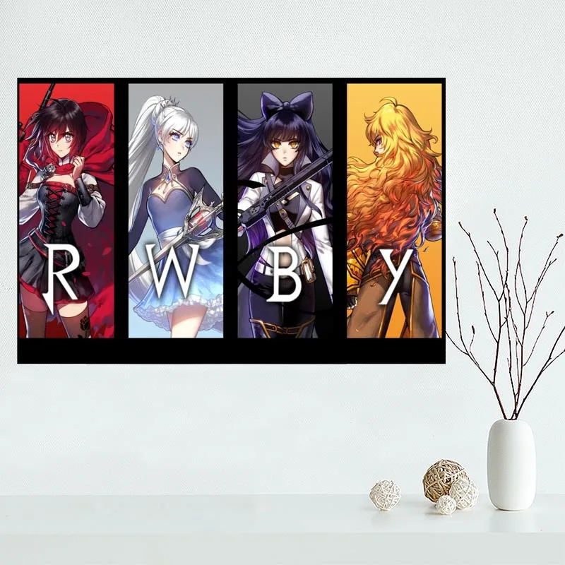 RWBY Ruby Anime Wall Art Home Decoration Scroll Poster 24x36inch