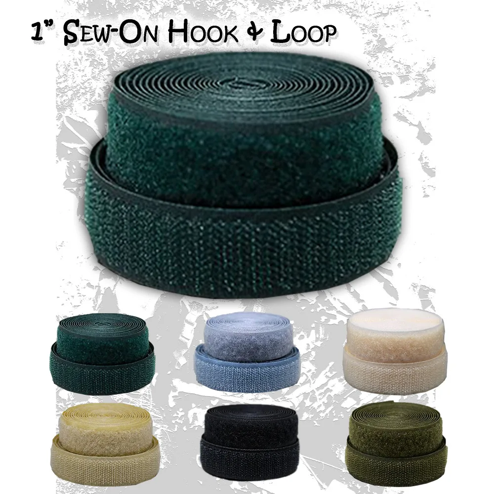 4 pair yards pack 1 inch SEW ON HOOK and LOOP TAPE for uniform gear