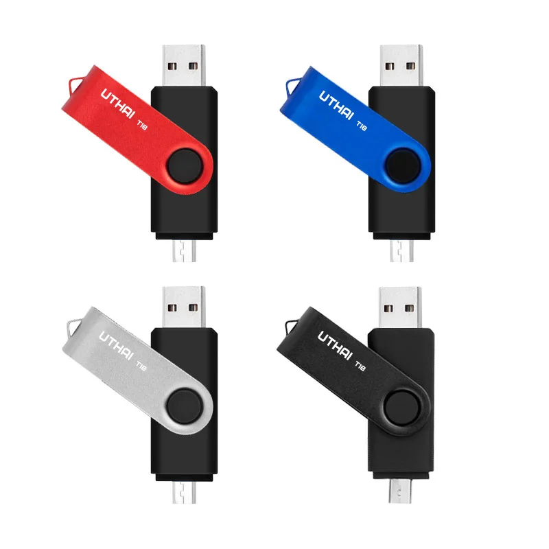 Утхай T18 OTG USB 32G 16G 8G USB флэш-накопители смартфон накопитель портативный микро-usb памяти для хранения металлический флеш-накопитель