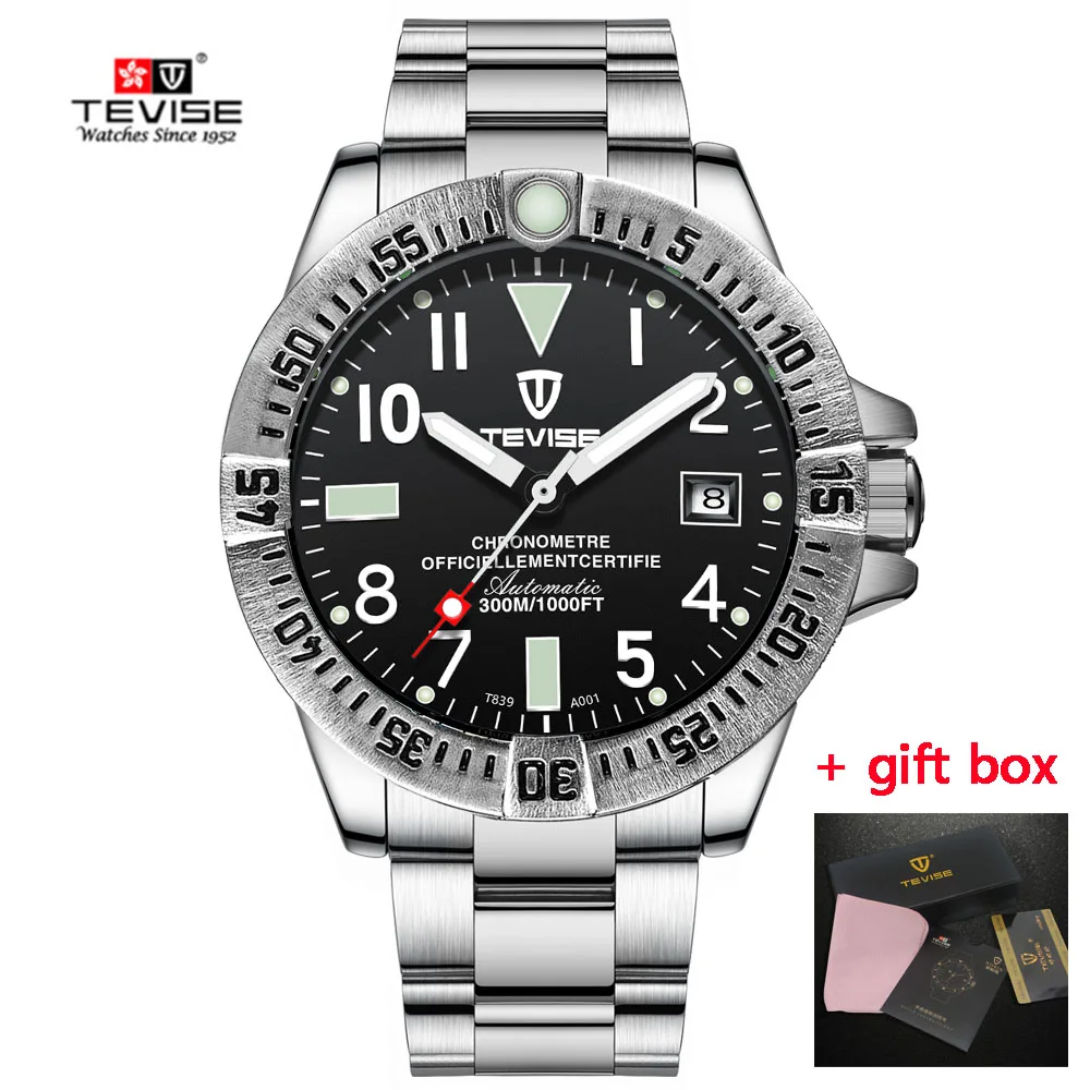 

Relogio Tevise Men Watch Waterproof Automatic Mechanical Watches Men Wristwatches Clock Masculino With Gift box Reloj hombre