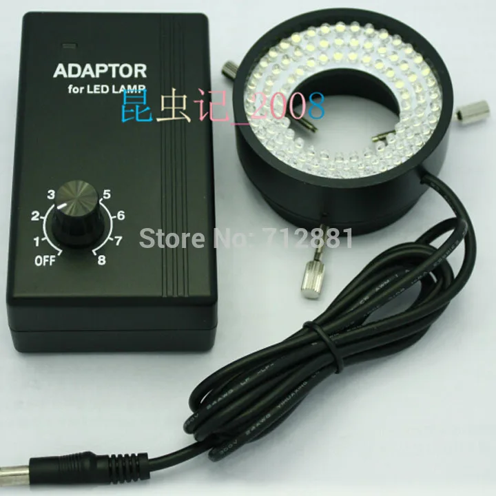 

Adjustable 96 LED Ring Light illuminator Lamp for Stereo Microscope Digital Camera With AC Power Adapter