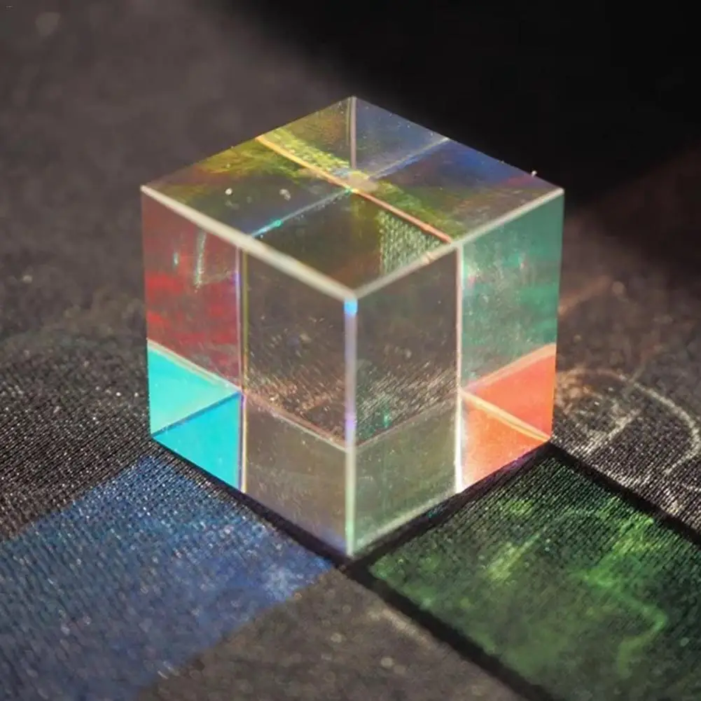 Цвет-сбор Призма 6-гранная светящийся куб со световым коробом Цветовая Призма квадратная Призма оптический Стекло объектив
