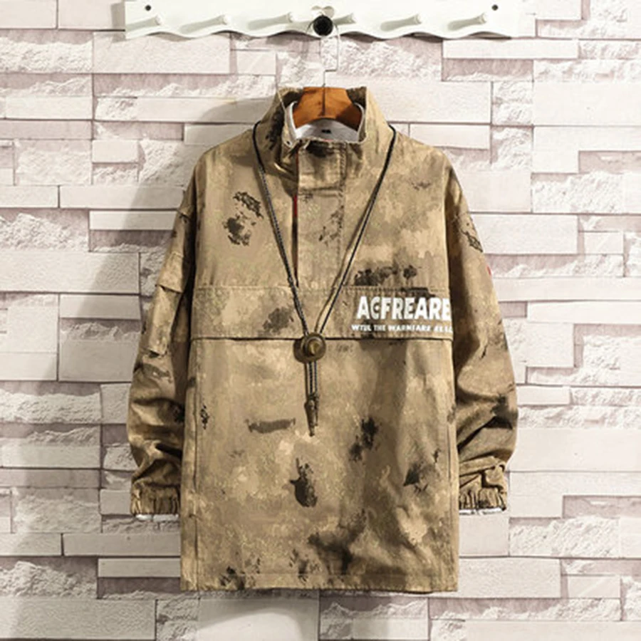 Casual Men's Jacket Japenese Streetwear Army Military Jacket Camouflage Jacket Men Coats Male Outerwear Overcoat Plus Size 5XL Casual Men's Jacket Japenese Streetwear Army Military Jacket Camouflage Jacket Men Coats Male Outerwear Overcoat Plus Size 5XL