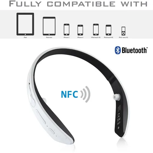 Wireless A2DP Bluetooth Stereo Headphone Sport Headset Ring Collar Earphones Earbuds With Mic Handsfree For Smartphones PC PS3 Wireless A2DP Bluetooth Stereo Headphone Sport Headset Ring Collar Earphones Earbuds With Mic Handsfree For Smartphones PC PS3