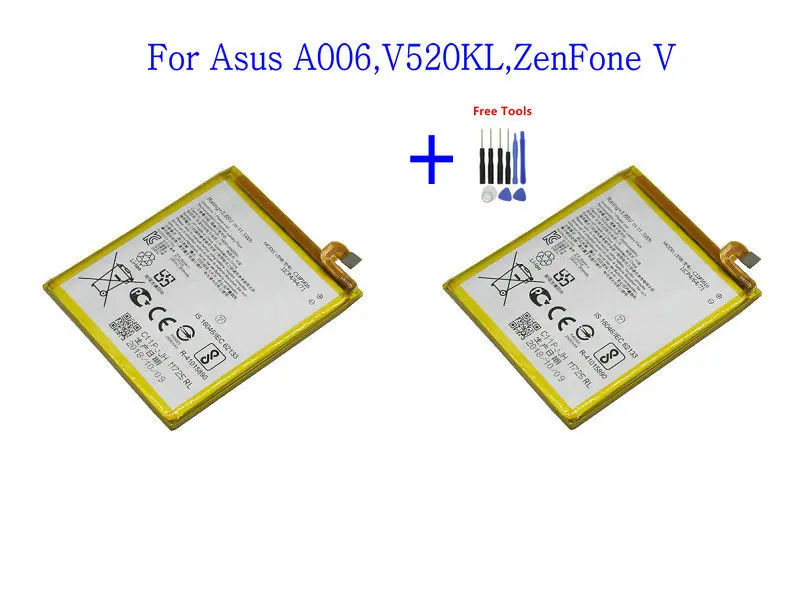2x3000mAh/11 5 Wh 3 85 V C11P1616 Сменный аккумулятор для ASUS A006 V520KL ZenFone литий-полимерные