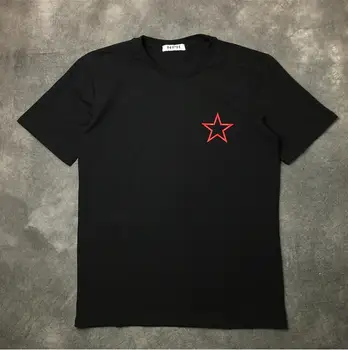 

New Baolideng 2017 Men geometry Red Star T Shirts kanye T-Shirt Skateboard Street Cotton T-Shirts Tee Top Top Hip hot #B50