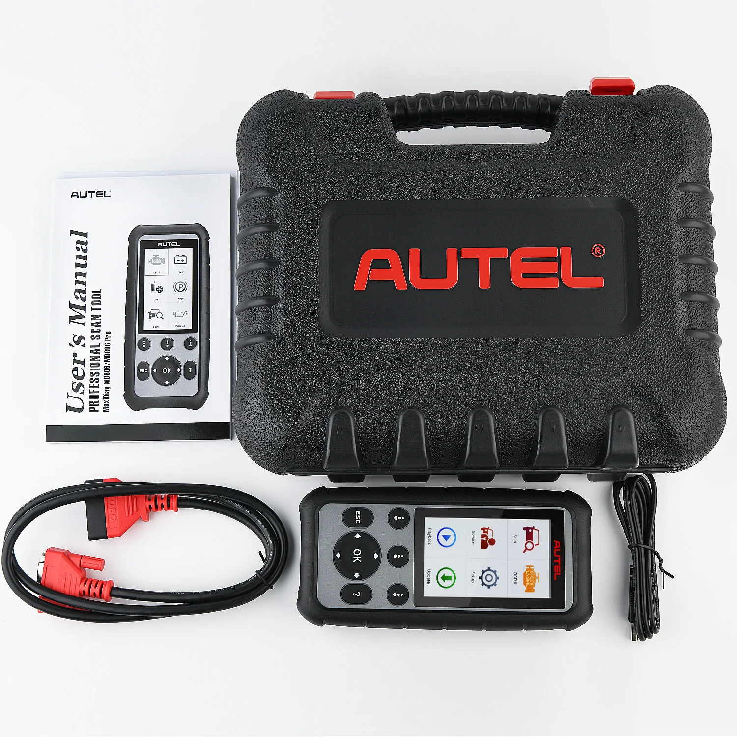 Autel MaxiDiag полная система MD806 Pro OBD2 автомобиль SCANIA диагностический автоматический сканер инструмент OBDII MD806Pro Профессиональный Автомобильный сканер