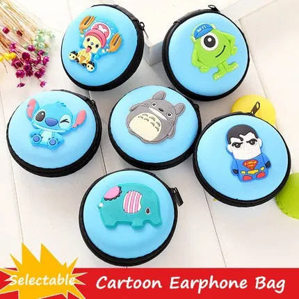 Cute Cartoon USB font b Cable b font Earphone Protector Set Earphone Bag font b Cable