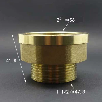 

2" BSP Female Thread x 1-1/2" BSP Male Thread Connection Brass Pipe Fitting Adapter Coupler Connector