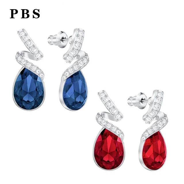 

PBS Original Copy High Quality 1:1 SWA Multi-Color Cubic Zirconia Gold-Plated Ear Nail With Logo Free Mail