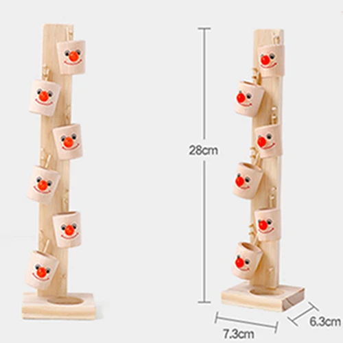 Clown marbles counters Kids fun games baby ball interactive toy for children's wooden educational toys