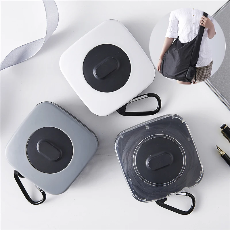 

LIYIMENG Shopping Storage Bag Rotating Folding Packages Organizer portable Large Nylon Bag Plastic Container Storage Box