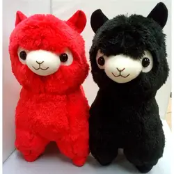 Новый японский Alpacasso Мягкие игрушки Животные Кукла красный и черный Kawaii плюш из шерсти альпаки дети ребенок Рождественский подарок