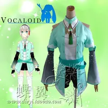 Nueva Vocaloid Hatsune Miku Yan Él Cosplay Coat + Camisa + Pantalones + Collar + Correa + Mangas