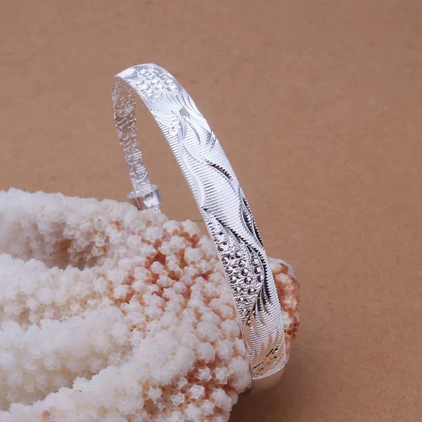 New Wholesale High Quality Fashion jewelry 925 Sterling Silver round Bracelets / bangle Free Shipping B184 | Украшения и