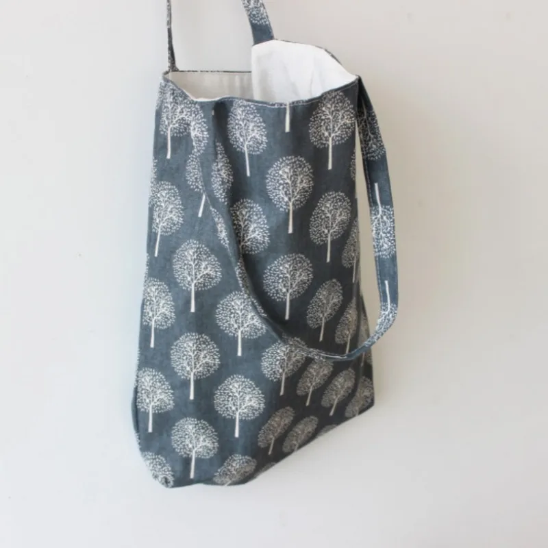 

Handmade Cotton Linen Women's Shopping Bag Large Capacity Tote Shoulder Bag Handbag