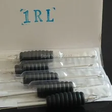 К Ru Большая скидка 40 шт 1RL Черный кремний иглы татуировки и наконечники трубки 19 мм 3/" одноразовые держатели с иглами для татуировки наконечники ручки с иглами