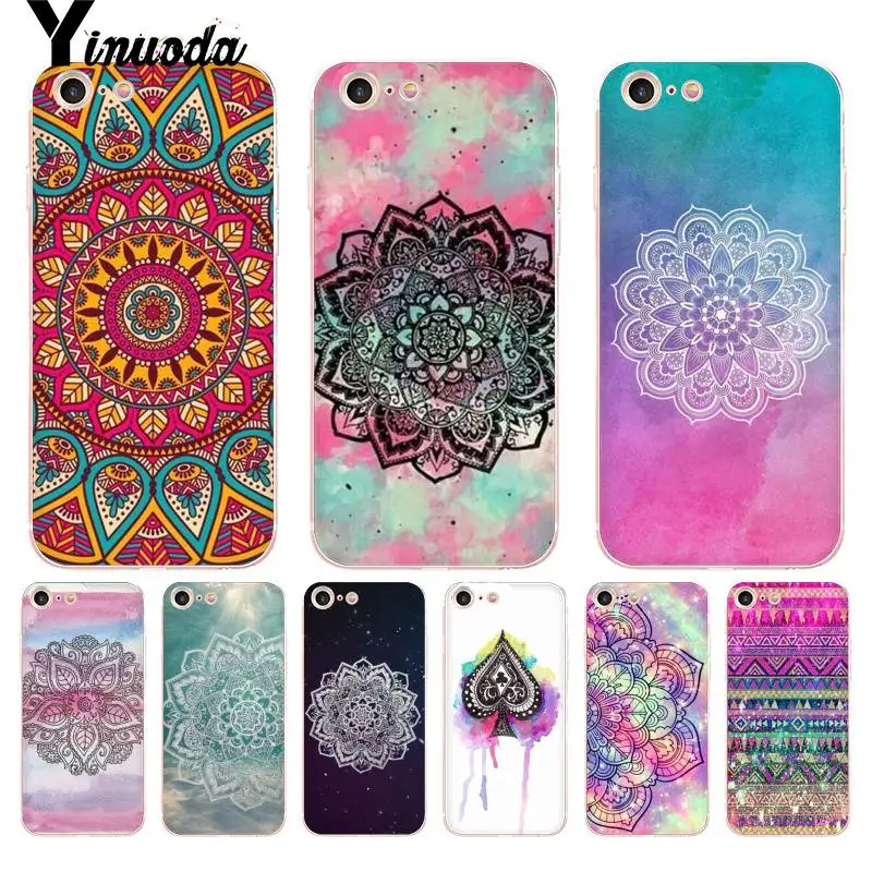 

Yinuoda For iphone 7 6 X Case Indian Pattern Mandala Special Offer Luxury Phone Case for iPhone X 6 6s 7 7plus 8 8Plus 4 5 5S 5C