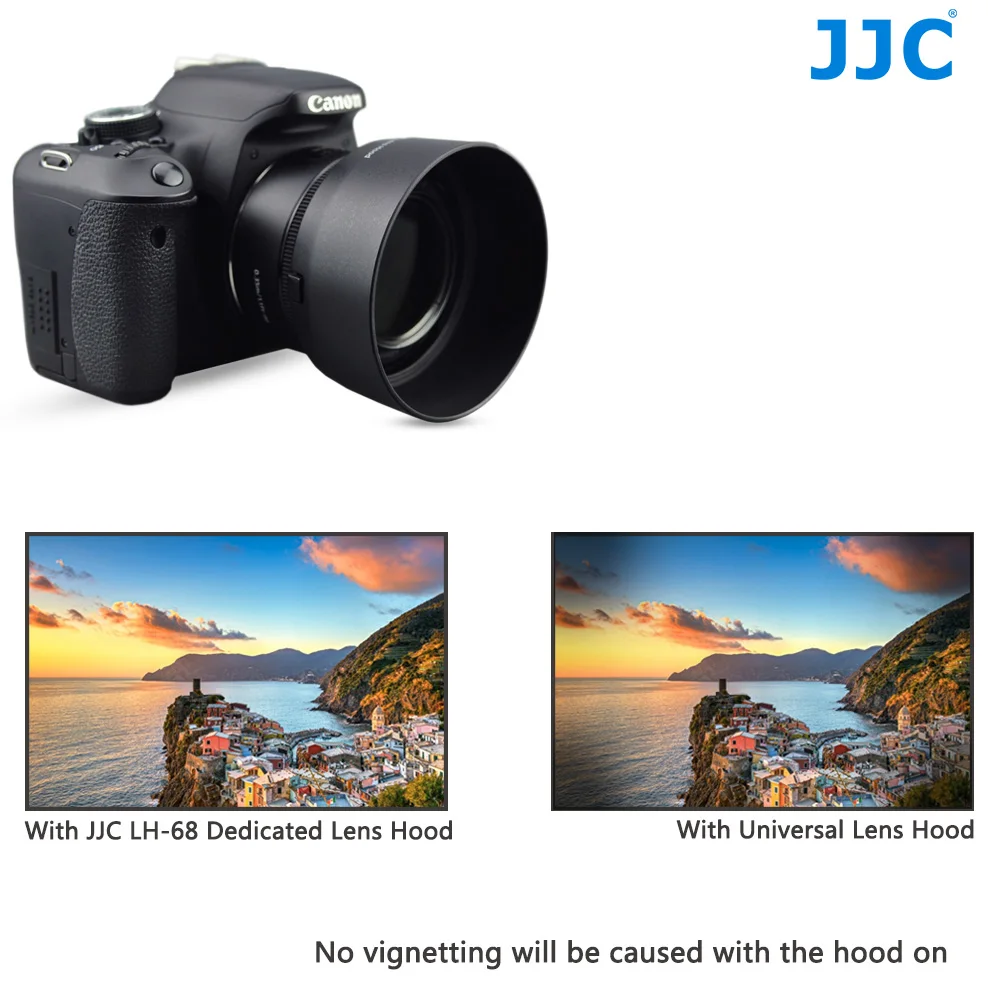 JJC LH-68 байонетная бленда объектива камеры для Canon EF 50 мм f/1,8 STM объектив заменяет ES-68
