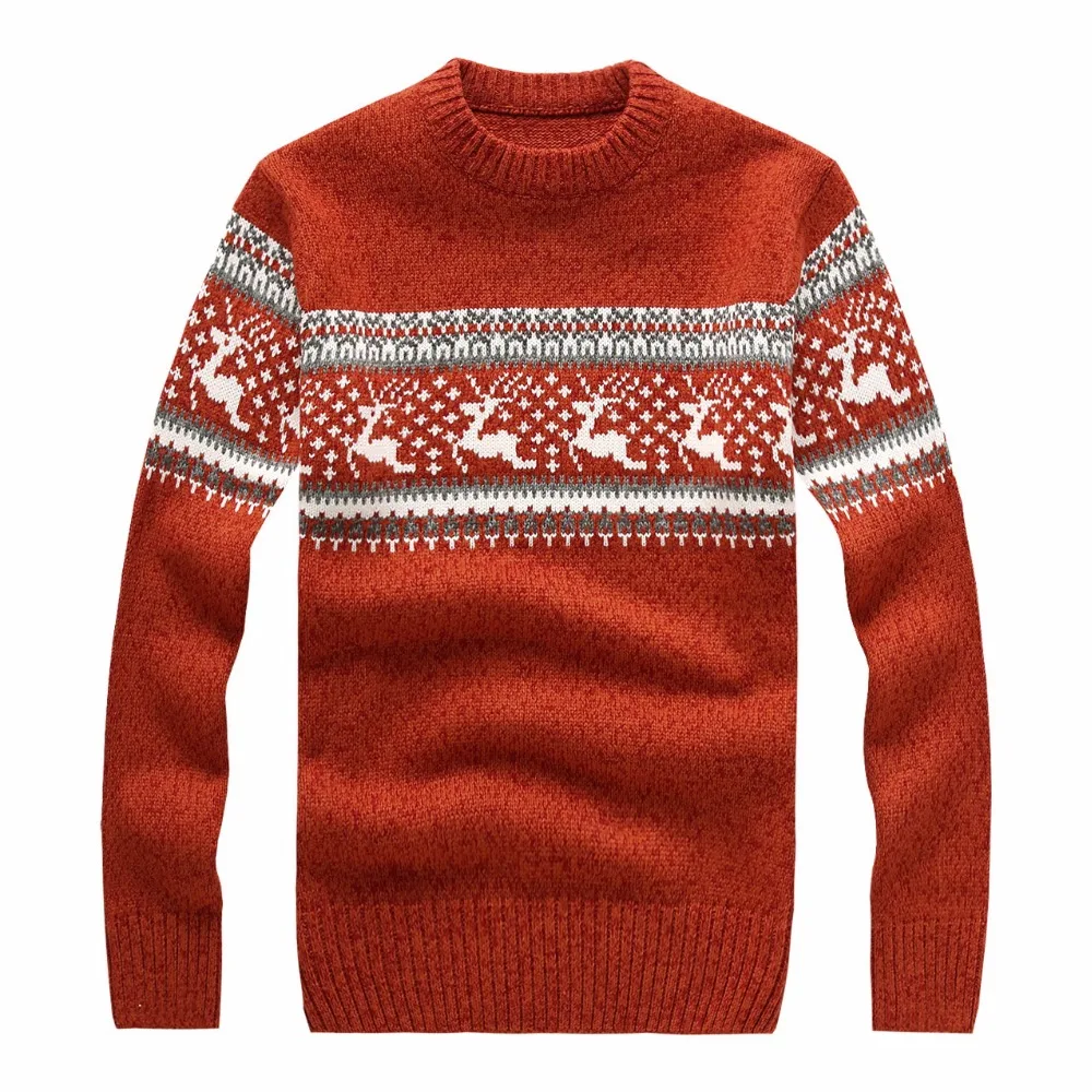 Осень зима Модная брендовая одежда для мужчин's свитеры для женщин с оленем Slim Fit мужчин пуловер вязаный свитер