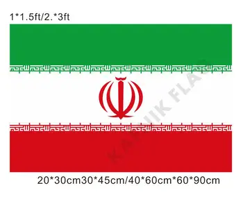 

KAFNIK,free shipping 20*30cm/30*45cm/40*60cm/60*90cm small flags Iran Flag for Countries World Event Decorative Flags