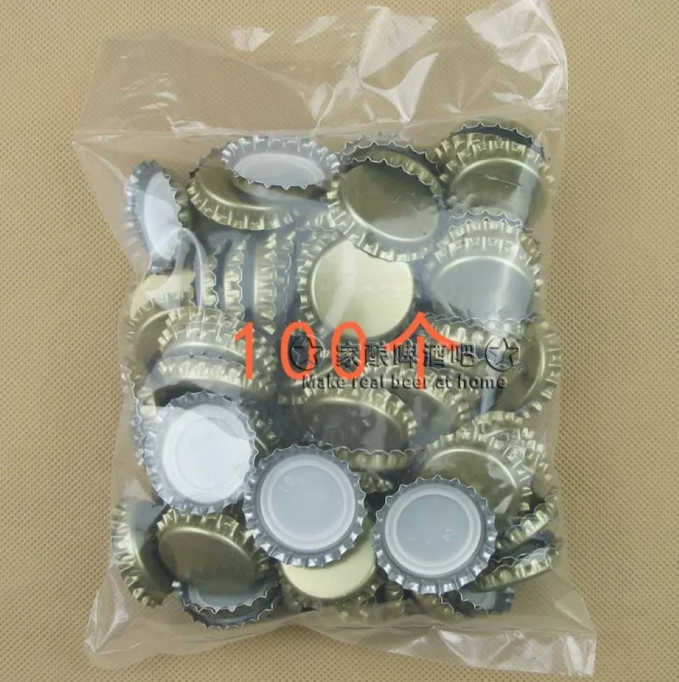 

100pcs/lot Beer bottle cap beer lid for DIY homebrew beer tool Free shipping