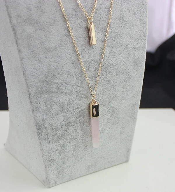 2015-New-Natural-Pink-Blue-Veins-Stone-Crystal-Column-Necklace-For-Women-Handmade-Copper-Wire-twine