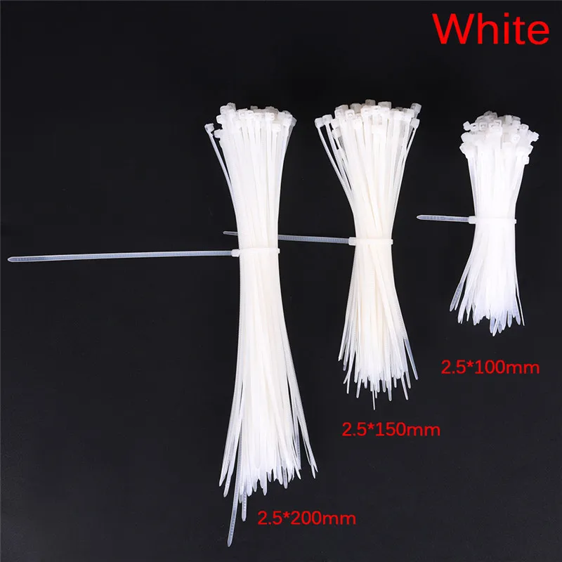 

100Pcs/lot New Cable Tie Plastic Nylon Cable Ties with Self-locking Network Nylon Cable Wire Organiser Zip Tie Cord Strap