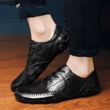 

Big Size shoes Men Moccasins Luxury Brand Loafers Genuine Leather footwear causal men shoes designer sneakers male black Adult