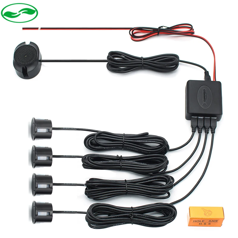 

1Set Car Parking Sensor Kit 4 Sensors For All Cars Reverse Assistance Backup Radar Sound Alert System