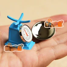 Мини кукольный домик Миниатюрные аксессуары для мини-мебели для металлических синих весов довольно хорошее мастерство