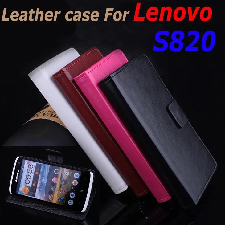 

High Quality For Lenovo S820 Case New Original Leather Flip For LenovoS820 Cover Phone Shell Cases Funda Bags